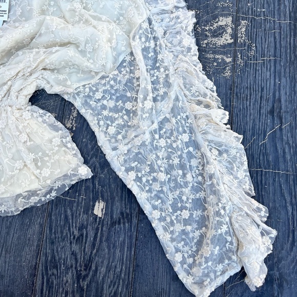 KAS New York Cream Lace Blouse Size M - Picture 6 of 7